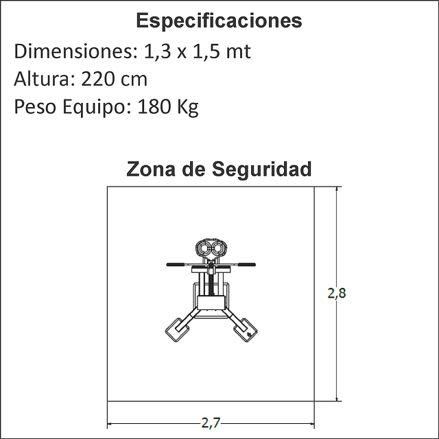 TORRE INDIVIDUAL POLEA ALTA 150 LB