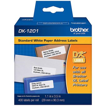Etiquetas Térmicas Brother DK-1201 29 x 90mm – 400 etiquetas