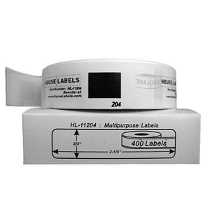 Etiquetas House Labels DK 1204 Precortadas 17mm x 54.3mm para impresoras Brother