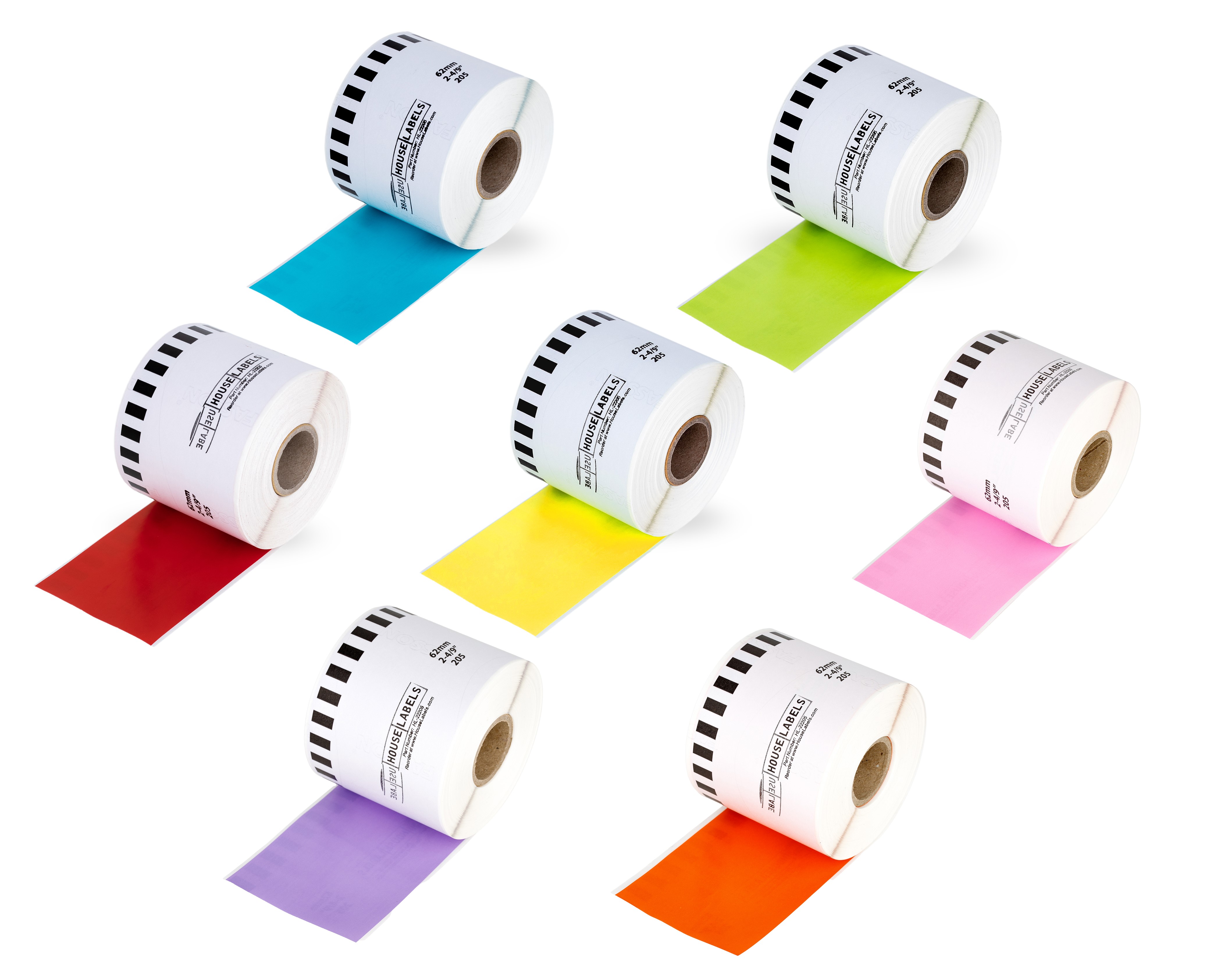 Rollo Etiquetas Térmicas Continuas Dk-2205, 62mm X 30.48mts