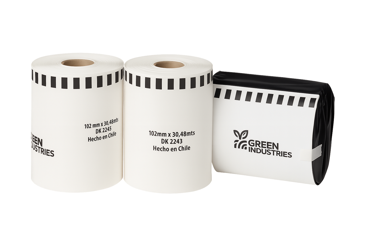 Etiquetas Térmicas Green Industries DK-2243 102mm x 30.48m Continuas
