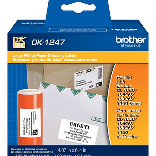 Etiquetas Térmicas Brother DK-1247 103 x 164mm – 180 etiquetas