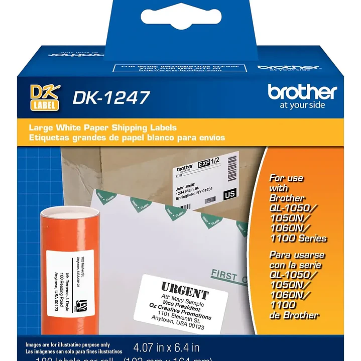 Etiquetas Térmicas Brother DK-1247 103 x 164mm – 180 etiquetas 1