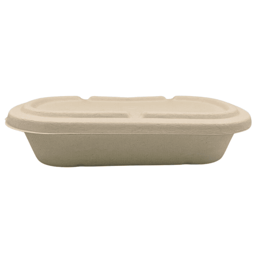 Contenedor Compostable AH01 (850ml) Ovalado con Tapa 