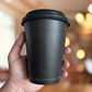 Vasos de papel Compostables NEGROS 12oz- 1 capa - Miniatura 2