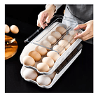 Organizador De Huevos - Plástico Deslizante Nevera Con Tapa 2