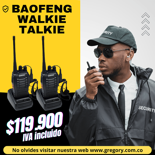 Baofeng BF-888S Walkie Talkie Con Auricular X 2 Unidades 1