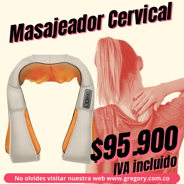 Masajeador Eléctrico-cervical Cuello Espalda Brazos Infrarrojo 1