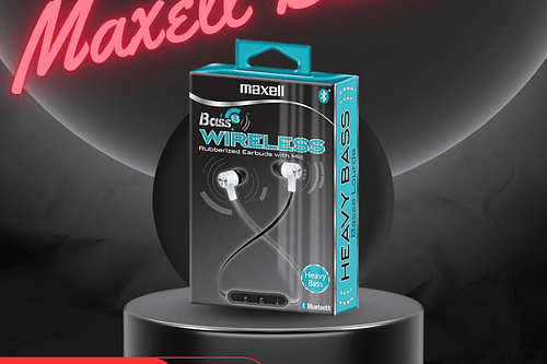 Maxell Bass - Auriculares inalámbricos con micrófono - Blanco