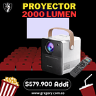 Proyector Led Android Video Beam 2000 Lumen - CUBO 1