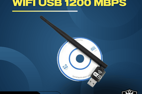Adaptador Receptor Wifi Usb Inalámbrico 1200 Mbps Con Antena