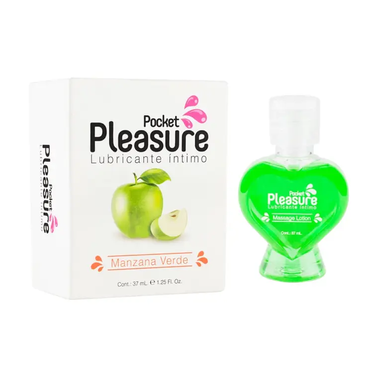 Lubricante Int. Manzana Verde x37ml Pocket Pleasure 1
