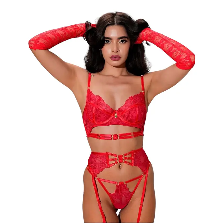 Conjunto Lencería - Ligueros Elipse 2