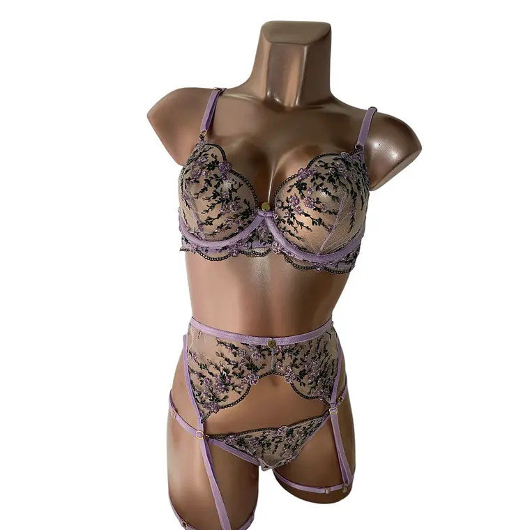 Conjunto Lencería - Ligueros Chantal 1