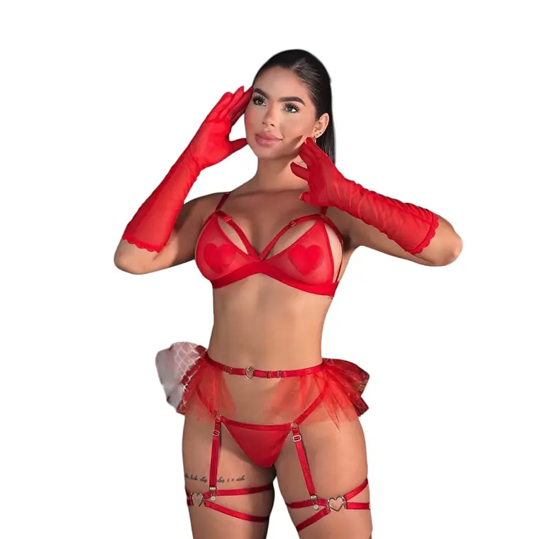 Conjunto Lencería- Set Cereza 1