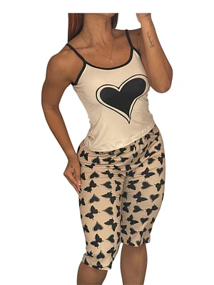 Pijama Capri Corazón 