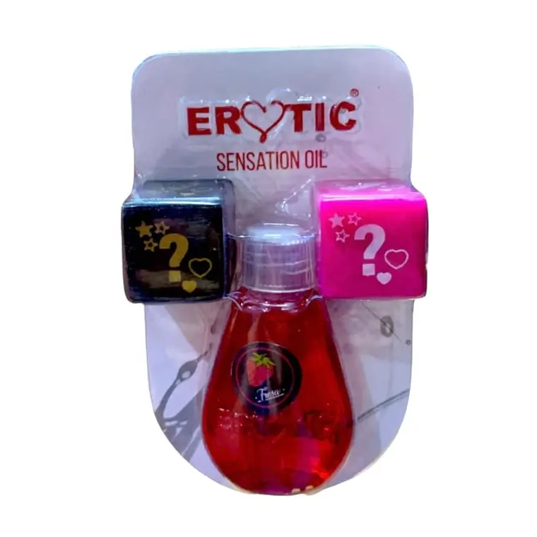 Lubricante Erotic Sensation Oil + Dados x14ml 1