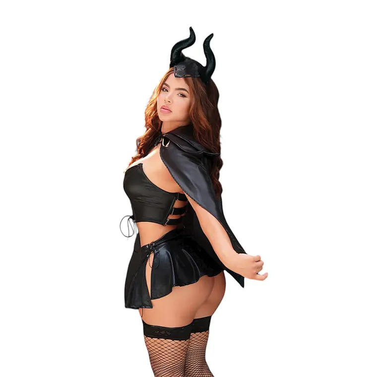 Disfraz Erótico Malefica Cachos  2