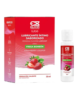 Lubricante Saborizado Fresa Bombon Elixir X30ml 