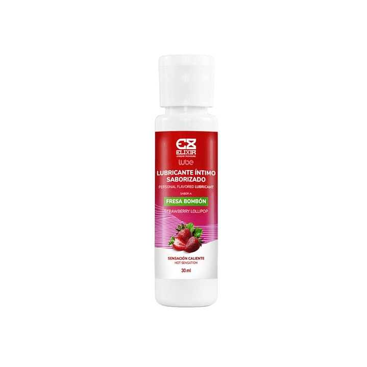 Lubricante Saborizado Fresa Bombon Elixir X30ml  2