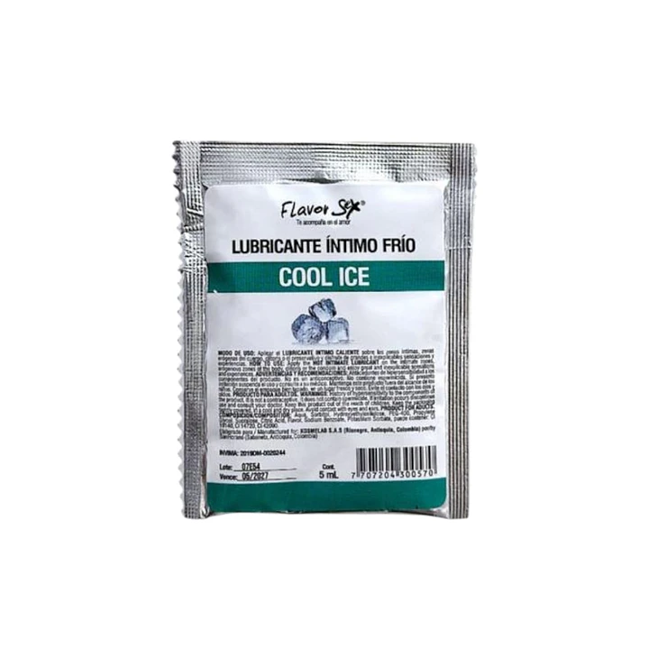 Lubricante Sachet Cool Ice X5ml Flavor  1
