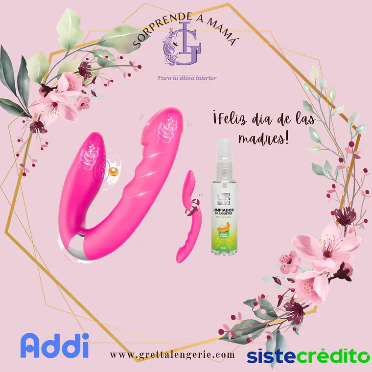 Vibrador Ana + Limpiador de Juguetes Melón  1