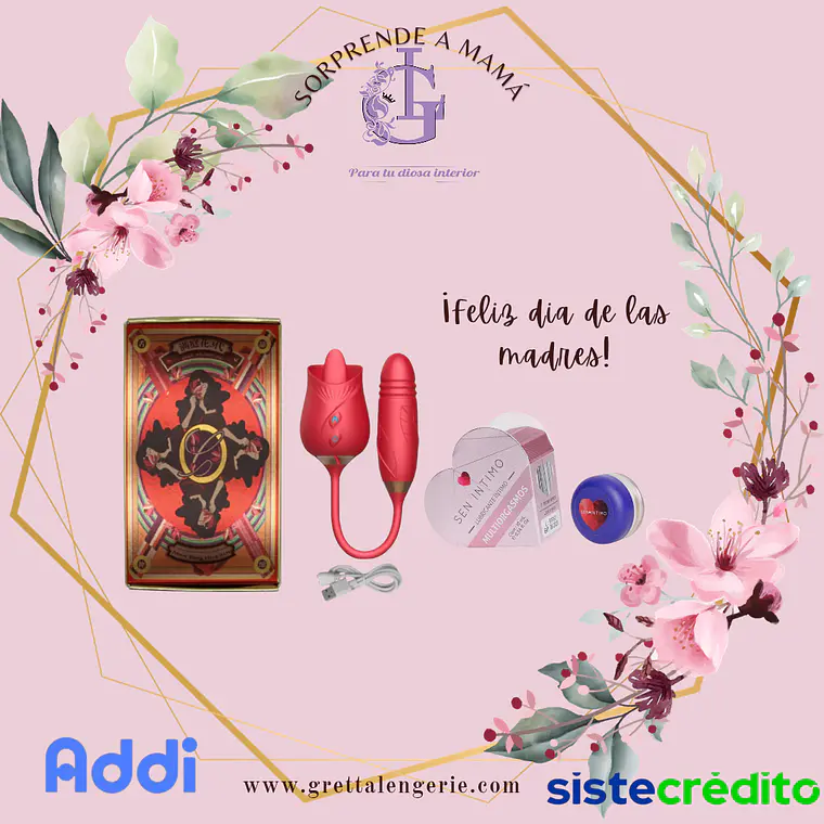 Estimulador Lengua Rosa + Multiorgasmo X20ml 1
