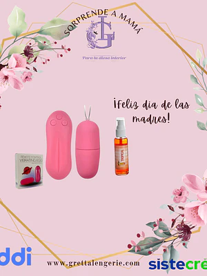 Huevo Vibrador con Control + Lubricante Caliente Tropical X60ml