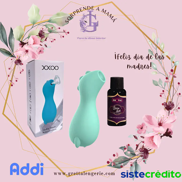 Estimulador Clitorial Dino + Lubricante Licor Lush Vodka X40ml 1