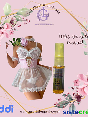 Baby Doll Lili Talla M + Splash con Feromonas X20ml