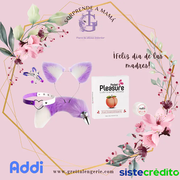 Kit Plug Orejas Verde Menta + Desensibilizante Anal X4ml 1