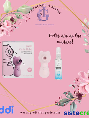 Estimulador Clítoris Cutie Baby + Limpiador de Juguetes 