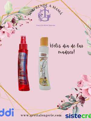 Splash con Feromonas Frutos Rojos + Crema Corporal Coco Vainilla 