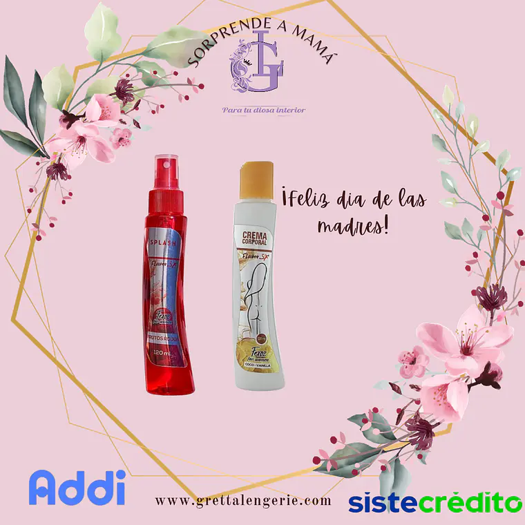 Splash con Feromonas Frutos Rojos + Crema Corporal Coco Vainilla  1