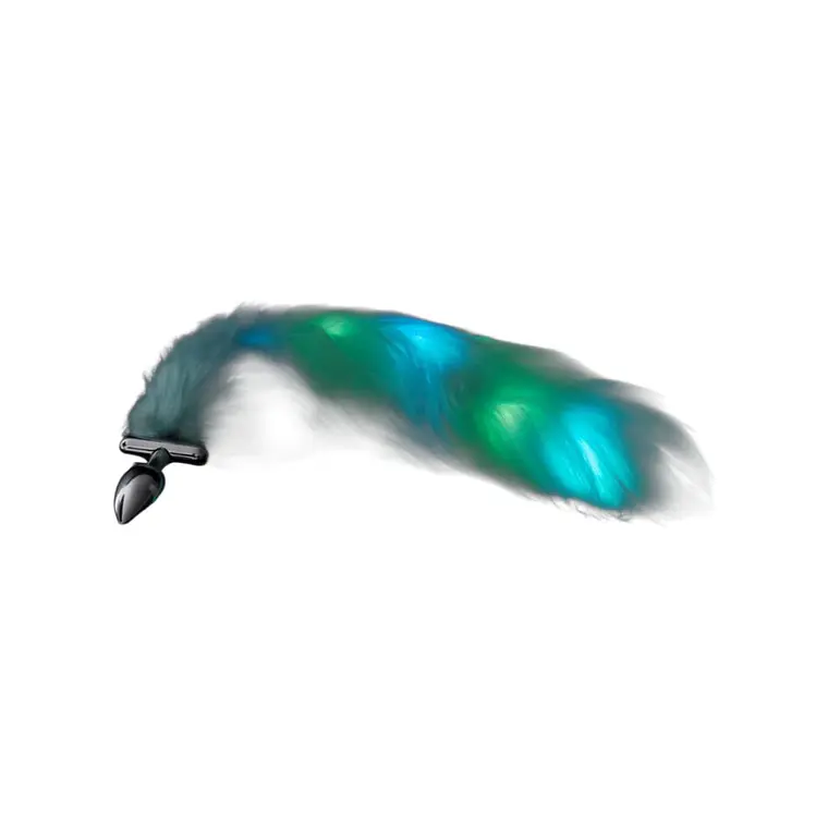 Plug Anal con Cola Luminosa Dexter Camtoyz Aguamarina  2