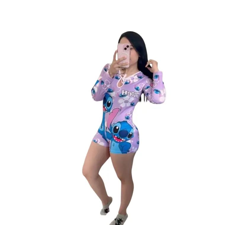Pijama Enterizo Manga Larga Stitch  1