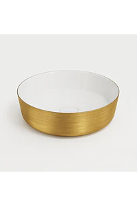 LAVAMANOS KAMIL DORADO Y BLANCO 