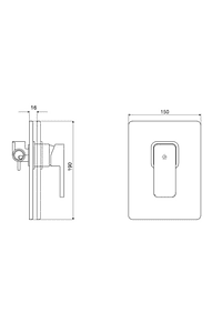 Mezclador Monocomando Para Ducha Sabina