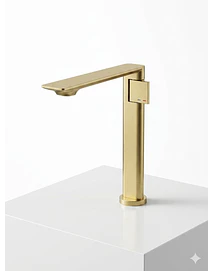 GRIFERIA LAVAMANOS ALTA DORADO CEPILLADO