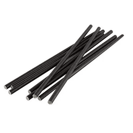Bombilla Papel (x500) Negra 6x197 mm