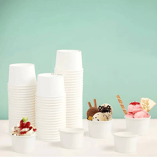 Pote Polipapel Blanco 8 Oz (x1.000) sin tapa