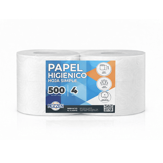Papel Higiénico Industrial 4 x 500 mts