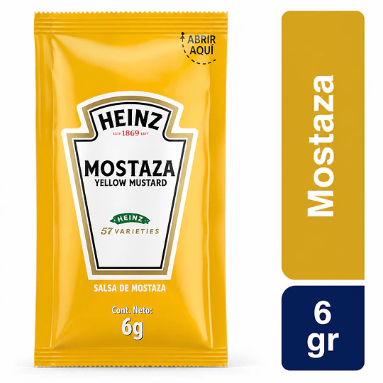 Sachet Mostaza Heinz 6 gr x500