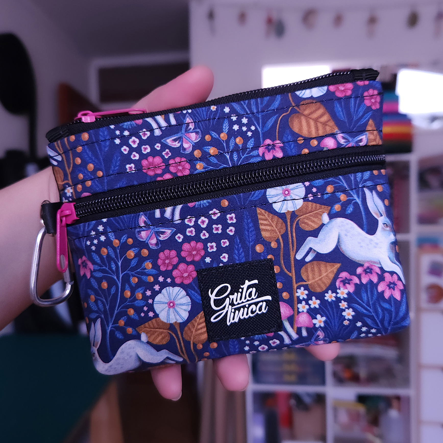 Monedero Conejos azul 1