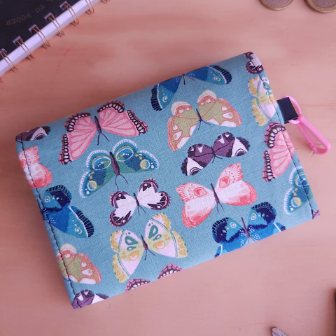 Mini Billetera Mariposas celeste