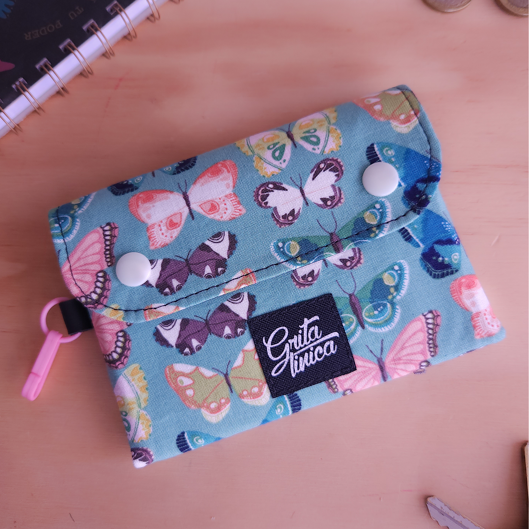 Mini Billetera Mariposas celeste 1