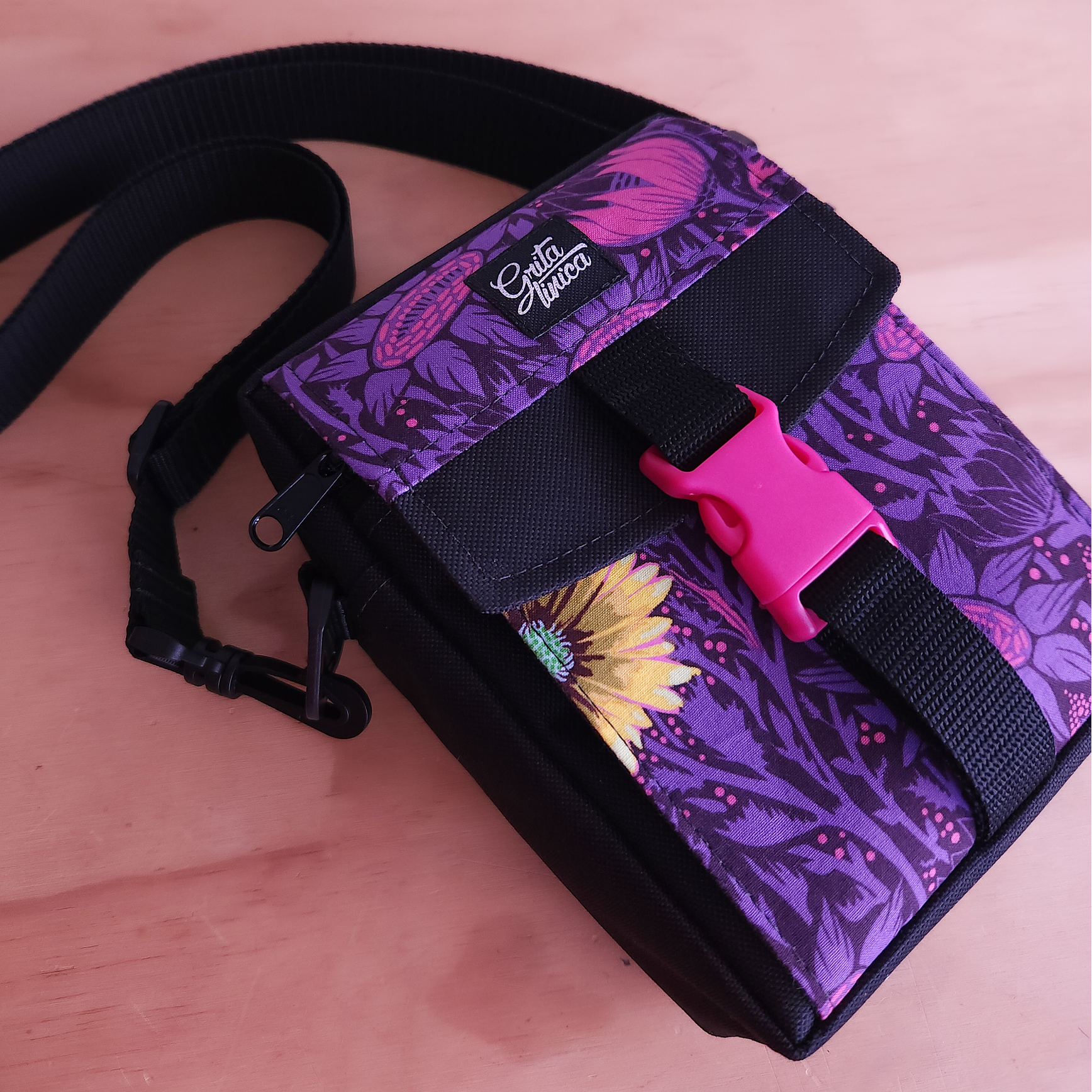 Bandolera Girasol morado 2