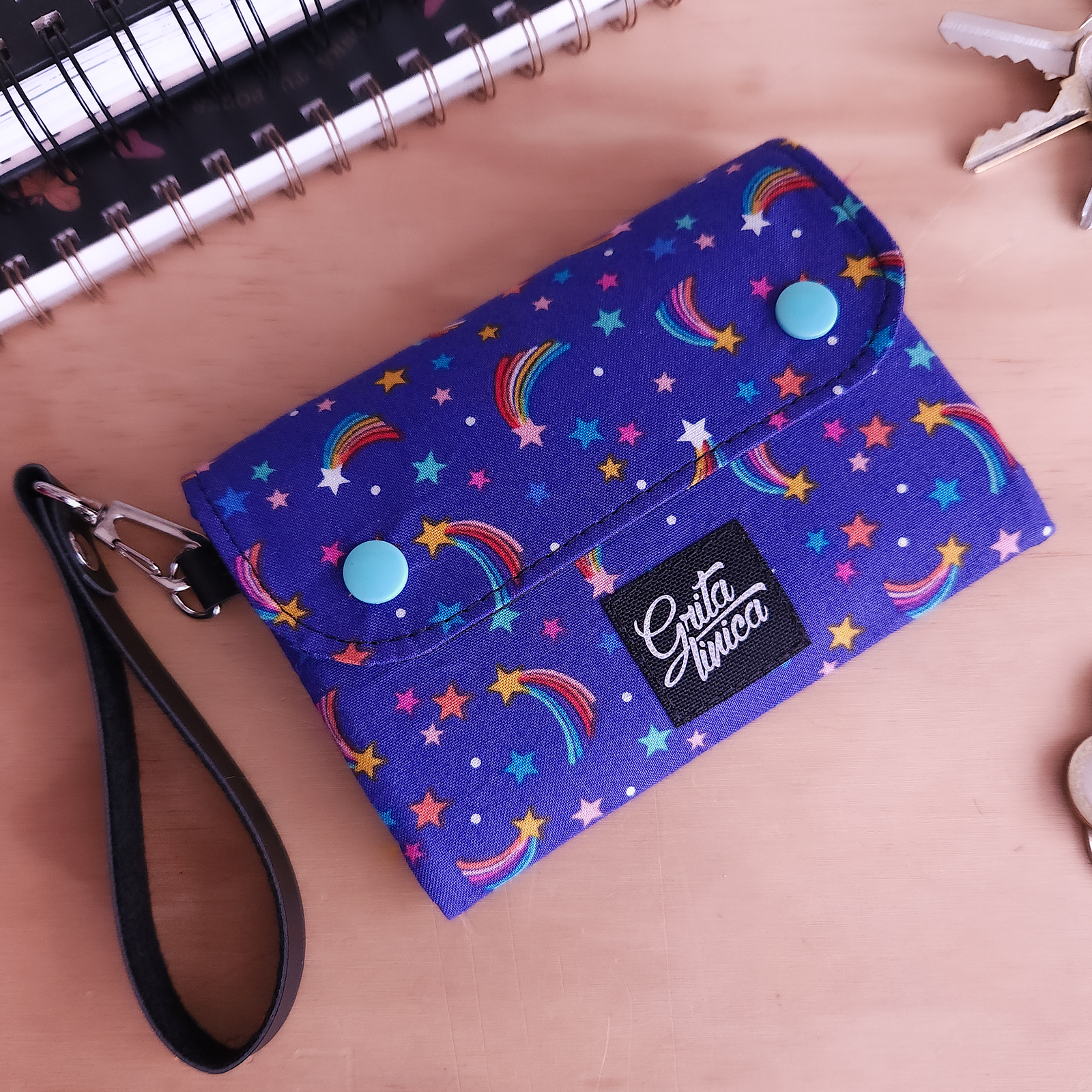 Billetera M Estrella Fugaz azul