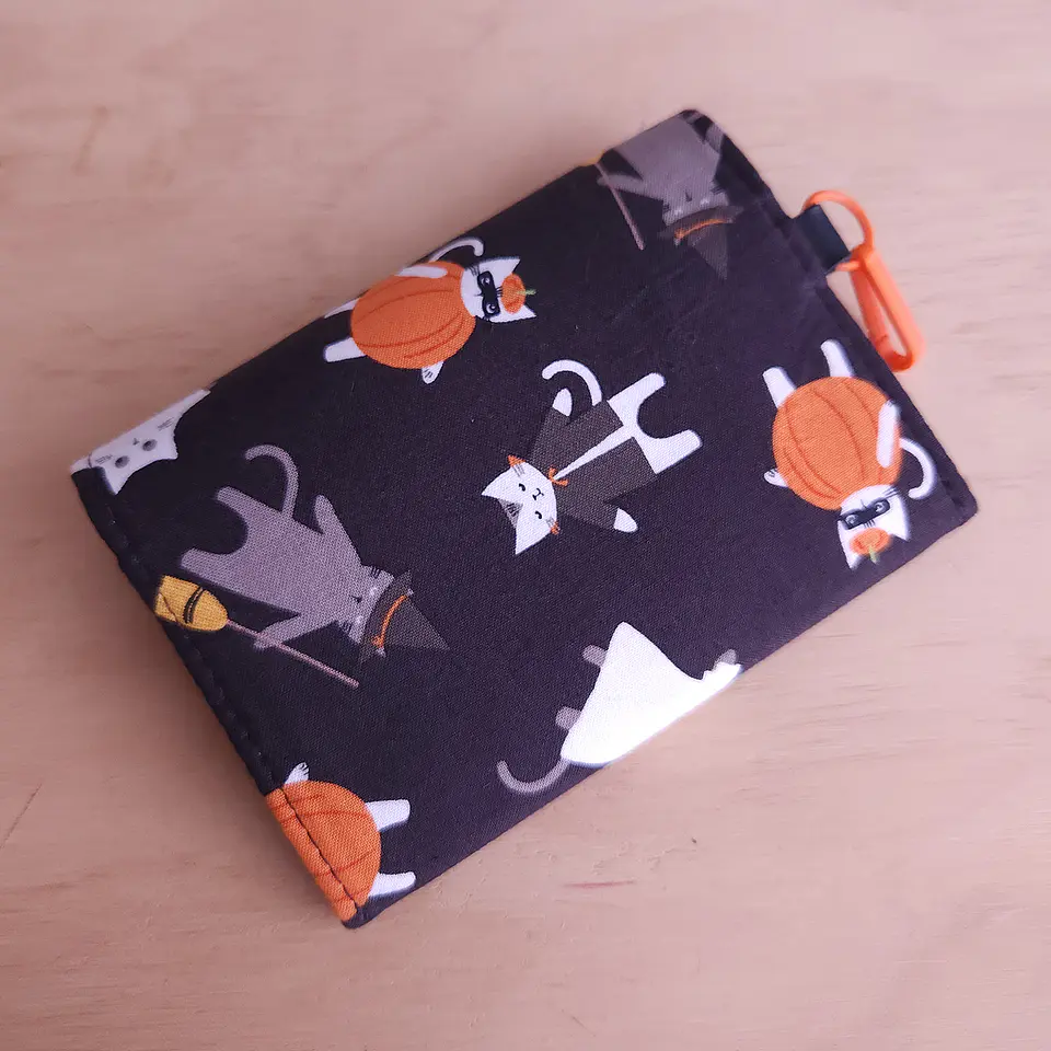 Mini Billetera Gato calabaza 2