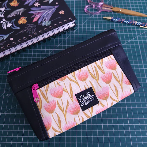 Estuche S Flores crema